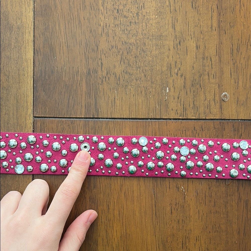 Studded Pink Belt - Picture 6 of 8